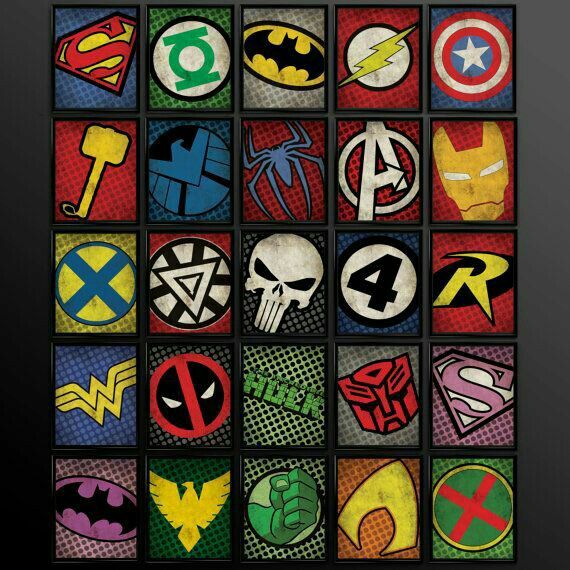logos de superhéroes de marvel